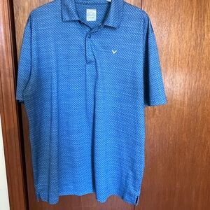 Callaway Textured Blue Polo Shirt
